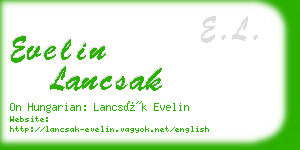 evelin lancsak business card